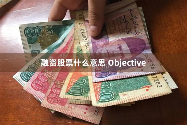 融资股票什么意思 Objective