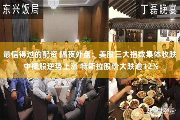 最信得过的配资 隔夜外盘：美股三大指数集体收跌 中概股逆势上涨 特斯拉股价大跌逾12%