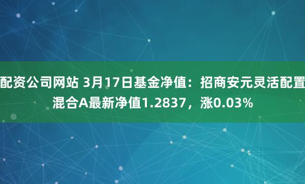 配资公司网站 3月17日基金净值：招商安元灵活配置混合A最新净值1.2837，涨0.03%